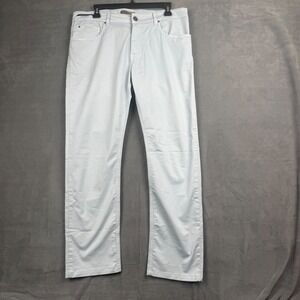 Teleria Zed Pantalone Italiano Mens Chino Pants Light Blue Grey Sz 35 Made Italy